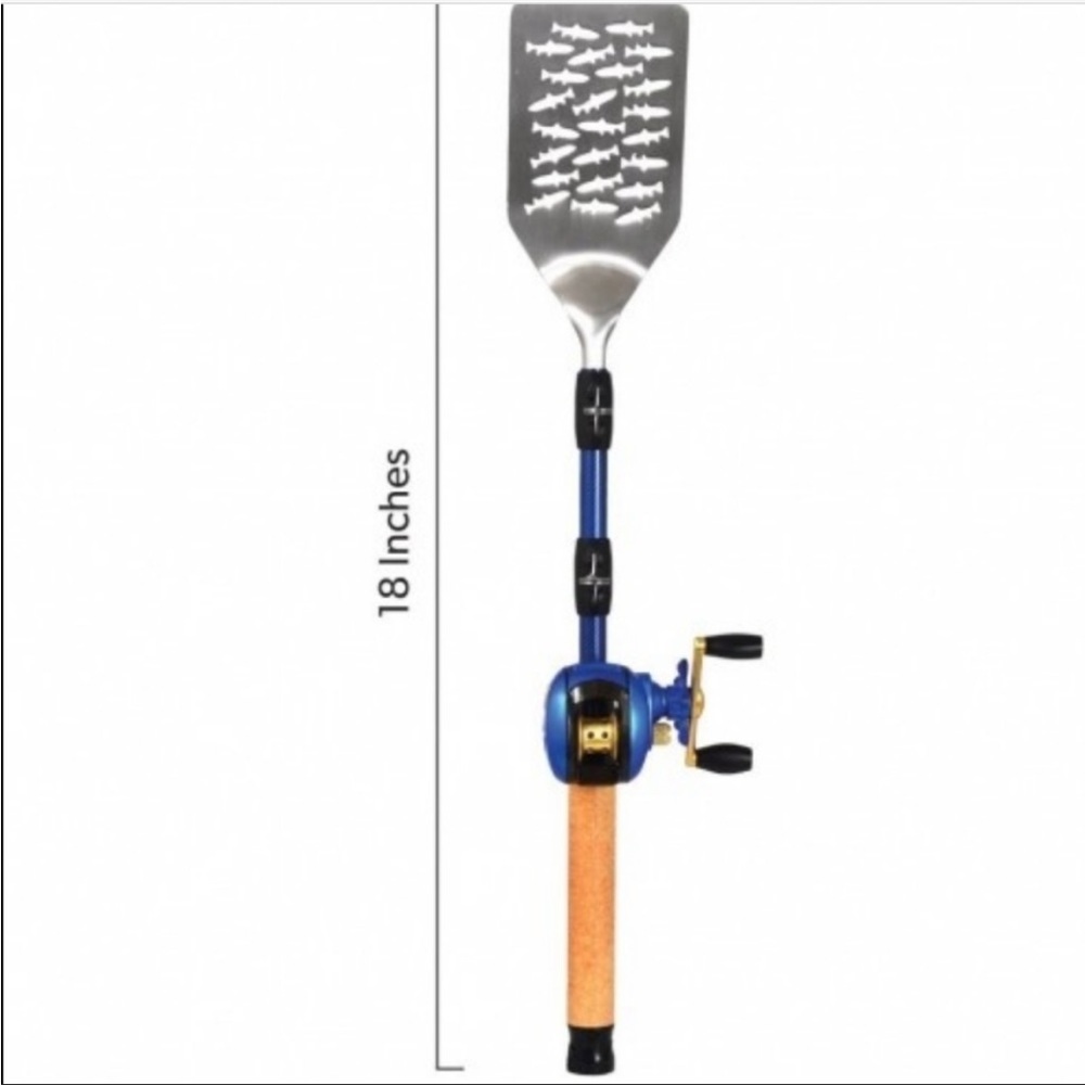 Father’s Day novelty fishing pole spatula BBQ NEW by Gibson. Barbecue